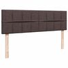 vidaXL Ottoman-Bett mit Matratze & LEDs Dunkelbraun 140x200 cm Stoff