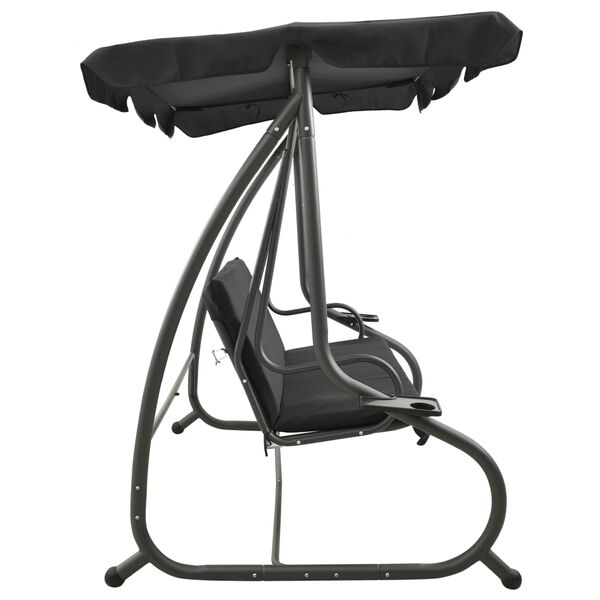 vidaXL Hollywoodschaukel mit Sonnendach Anthrazit