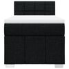vidaXL Boxspringbett mit Matratze Schwarz 90x200 cm Stoff