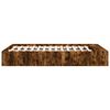 vidaXL Bettgestell R&auml;uchereiche 135x190 cm Holzwerkstoff