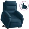 vidaXL Relaxsessel mit Aufstehhilfe Blau Samt