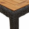 vidaXL 5-tlg. Garten-Essgruppe mit Kissen Schwarz Poly Rattan