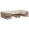vidaXL Gartensofa-set 11 pcs Beige Poly-Rattan