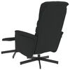 vidaXL Massagesessel mit Fu&szlig;hocker Schwarz Kunstleder