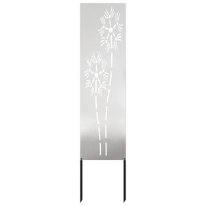 vidaXL Garten Sichtschutz-Leinwand Silber 32 x 140 cm Edelstahl