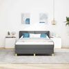 vidaXL Boxspringbett mit Matratze Dunkelgrau 140 x 200 cm Stoff