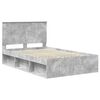 vidaXL Bettrahmen mit Kopfteil Beton 120 x 200 cm Massives Kiefernholz