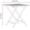 vidaXL 3-tlg. Bistro-Set Anthrazit Stoff und Massivholz