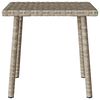 vidaXL Garten-Couchtisch Rechteckig Hellgrau 40x40x37 cm Poly Rattan