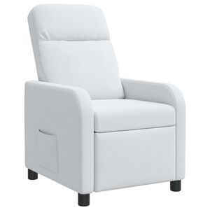 vidaXL Liegesessel Wei&szlig; Stoff