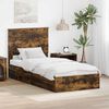 vidaXL Aufbewahrungsbett Ger&auml;ucherte Eiche 90 x 190 cm Holzwerkstoff