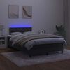 vidaXL Boxspringbett mit Matratze & LED Schwarz 120x190 cm Samt