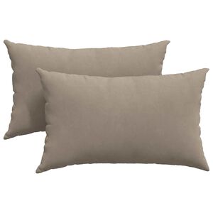 vidaXL Sofakissen 2 St&uuml;ck Taupe 50 x 30 cm Stoff