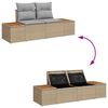 vidaXL Gartensofa-set mit Kissen 4 pcs Beige und Hellgrau Poly Rattan