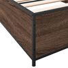vidaXL Bettgestell Braun Eichen-Optik 90x190 cm Holzwerkstoff Metall