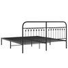 vidaXL Bettgestell mit Kopfteil Metall Schwarz 183x213 cm