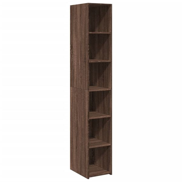 vidaXL Highboard Braun Eichen-Optik 30x41x185 cm Holzwerkstoff