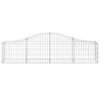 vidaXL Gabionen mit Hochbogen 8 Stk. 200x30x40/60 cm Verzinktes Eisen