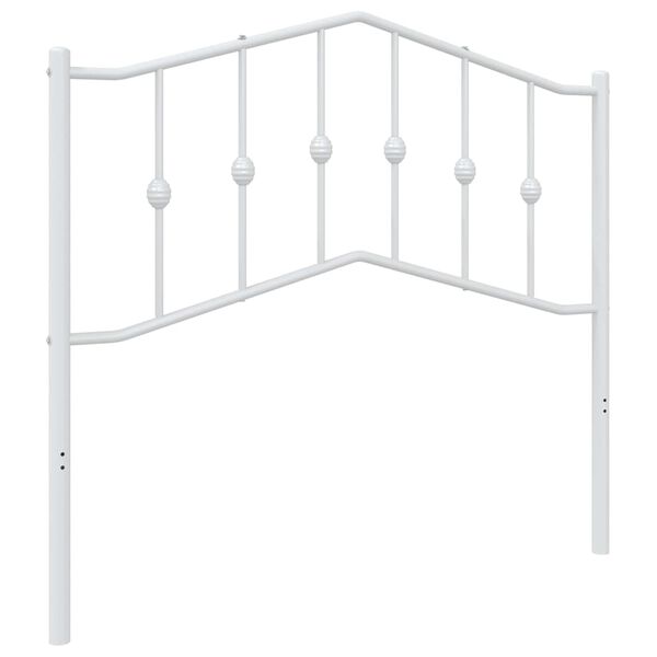 vidaXL Kopfteil Metall Wei&szlig; 100 cm