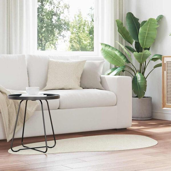 vidaXL Bereichsteppiche HUARTE Creme 80 x 150 cm Polyester