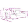 vidaXL Schlafsofa 2-Sitzer mit 2 Kissen Dunkelgrau Stoff