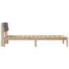 vidaXL Bettgestell Braun und Taupe 75 x 190 cm Massivholz Kiefer