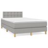 vidaXL Boxspringbett mit Matratze Hellgrau 120x190 cm Stoff