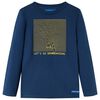 Kinder-Langarmshirt Marineblau 116
