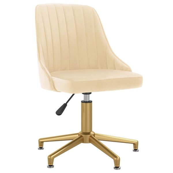 vidaXL Esszimmerst&uuml;hle 2 Stk. Drehbar Creme Samt