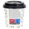 vidaXL Pappbecher mit Deckel 120 ml 1000 Stk. Wei&szlig; und Schwarz