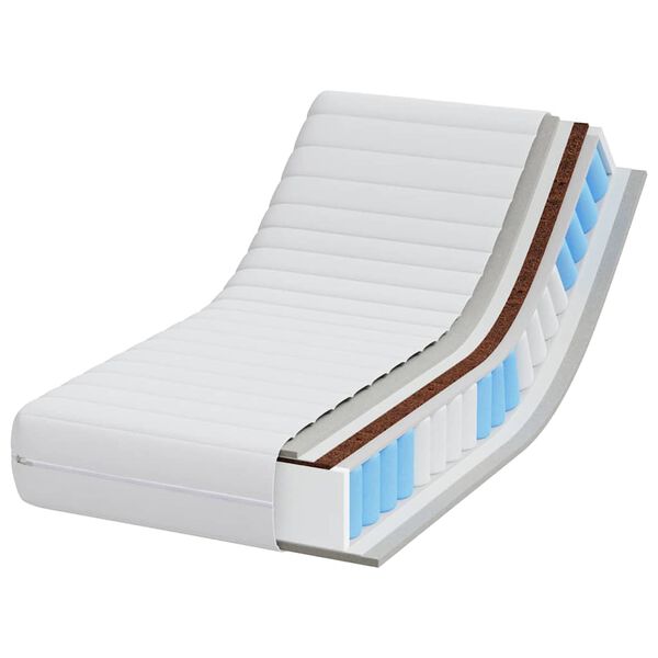 vidaXL Matratze Wei&szlig; 70 x 140 cm Taschenfeder