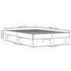 vidaXL Bettgestell Grau Sonoma 135x190 cm Holzwerkstoff und Metall