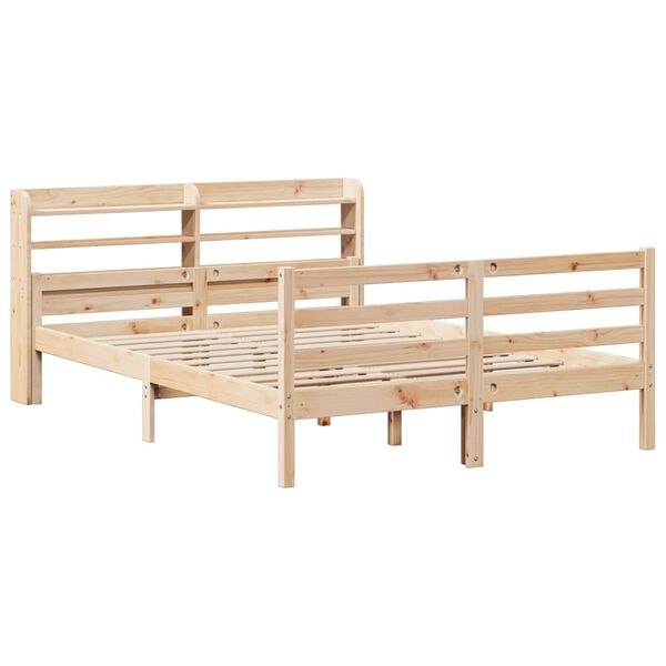 vidaXL Bettgestell mit Kopfteil ohne Matratze 140x190 cm