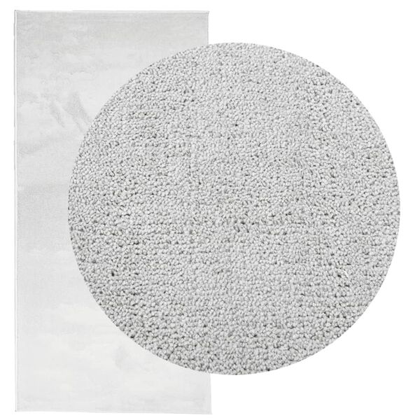 vidaXL Teppich OVIEDO Kurzflor Grau 100x200 cm