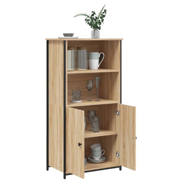 vidaXL Highboard Sonoma-Eiche 62x36x121,5 cm Holzwerkstoff