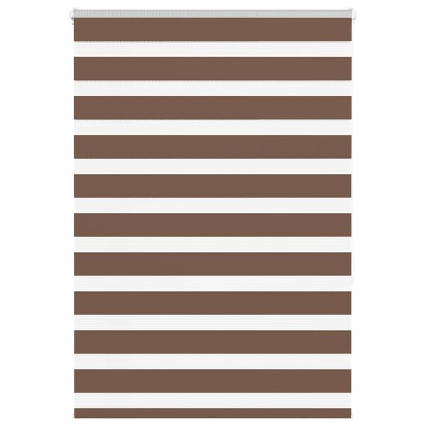 vidaXL Doppelrollo Braun 115x150 cm Stoffbreite 110,9 cm Polyester