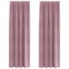 vidaXL Verdunkelungsvorh&auml;nge 2 pcs Dunkelrosa 140 x 260 cm Samt