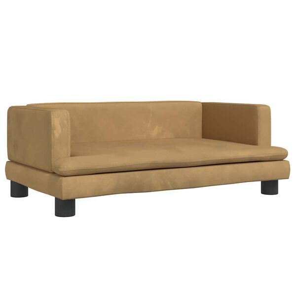 vidaXL Hundebett Braun 80x45x30 cm Samt