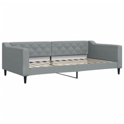 vidaXL Tagesbett Ausziehbar mit Schubladen Hellgrau 100x200 cm Stoff