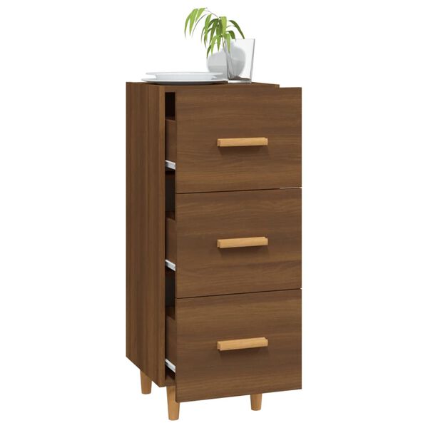 vidaXL Sideboard Braun Eichen-Optik 34,5x34x90 cm Holzwerkstoff