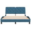 vidaXL Bettgestell ohne Matratze Blau 140x190 cm Samt