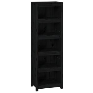 vidaXL B&uuml;cherregal Schwarz 50x35x154 cm Massivholz Kiefer