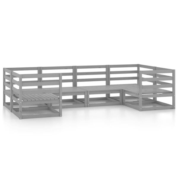 vidaXL 6-tlg. Garten-Lounge-Set Massivholz Kiefer
