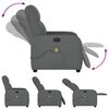 vidaXL Massage-Relaxsessel, Stoff, Dunkelgrau