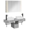 vidaXL Badezimmerschrank-Set 4 stk. Grau Sonoma Holzwerkstoff