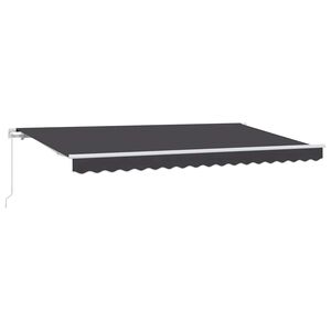 vidaXL Manuelle Markise 4 x 2 m Anthrazit 100% Polyester