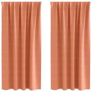 vidaXL Verdunkelungs-Vorh&auml;nge mit Ringen 2 stk. Terrakotta Polyester