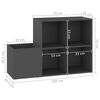 vidaXL Flur-Schuhschrank Grau 105x35,5x70 cm Holzwerkstoff
