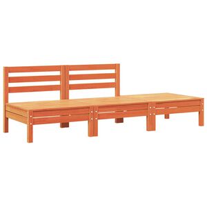vidaXL Gartensofa 3-Sitzer Wachsbraun Massivholz Kiefer