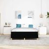 vidaXL Boxspringbett mit Matratze Schwarz 140 x 200 cm Stoff
